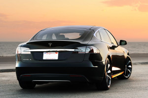black Tesla 