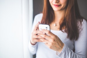 woman using  ShowBox App