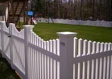 white PVC fencing 
