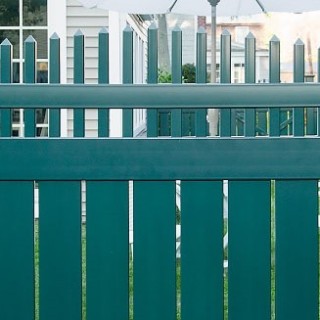 green PVC fencing